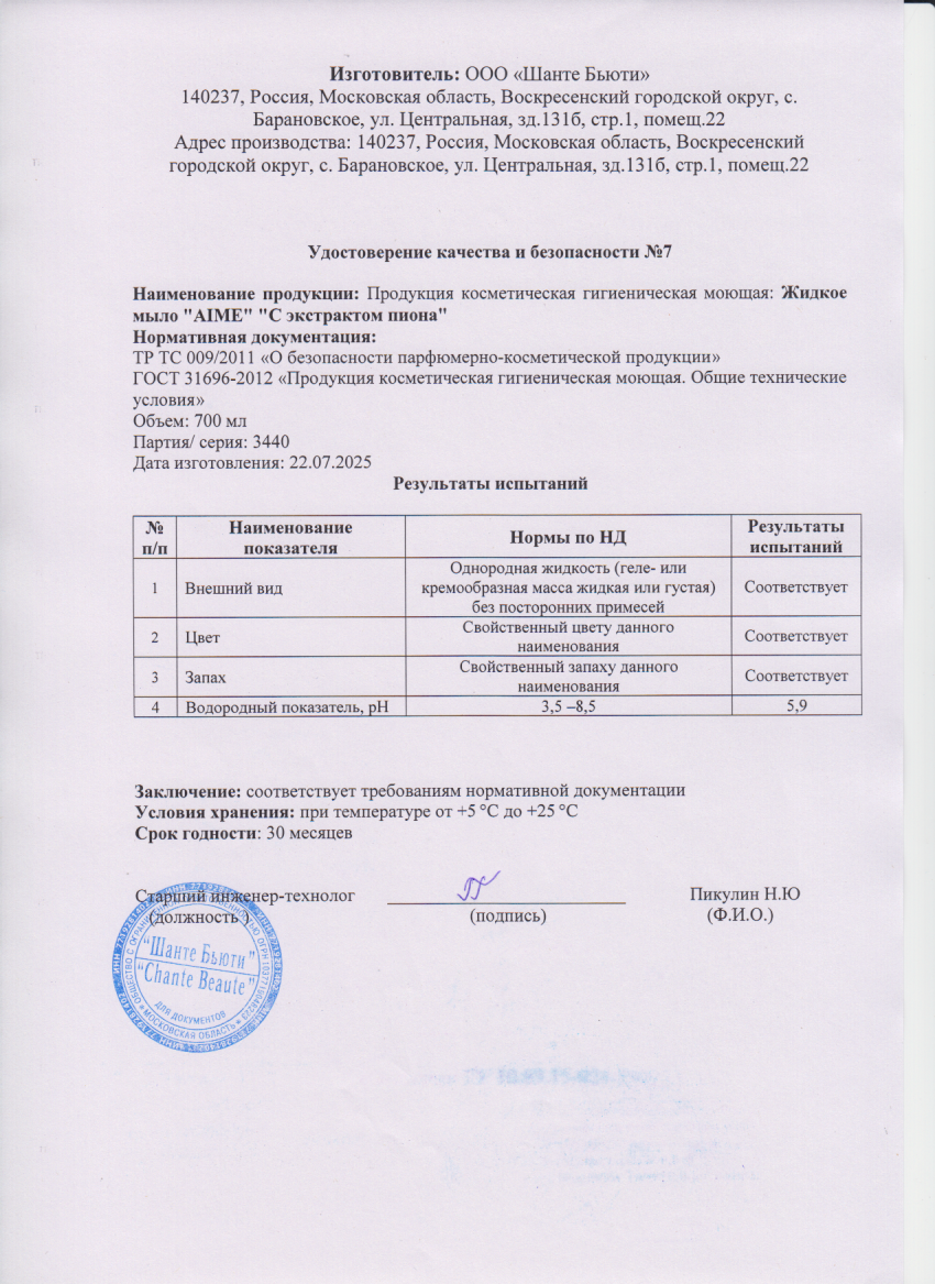Паспорт №072025